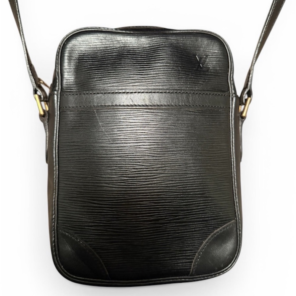 Louis Vuitton Black Epi Leather Danube Crossbody Messenger Bag in Black
